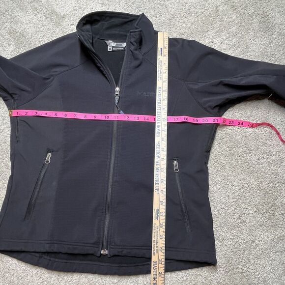 Marmot Windstopper Jacket Womens Full Zip Size Medium Black Soft Shell Coat - Picture 14 of 14